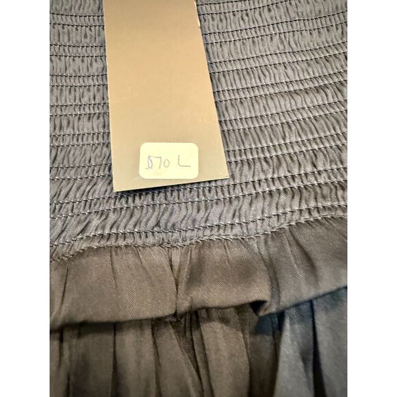 RESET BY JANE NAVY THE SILKY AMORE TIERED RUFFLE PULL ON MINI SKIRT SIZE Large - Picture 3 of 3